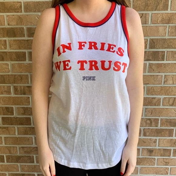 PINK Victoria's Secret Tops - “In Fries We Trust” VS Tank Top